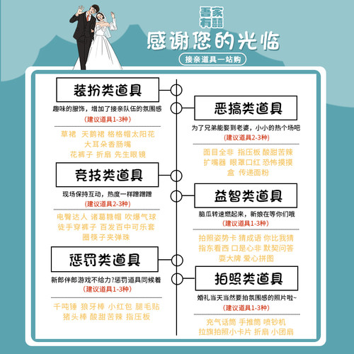 结婚接亲游戏指东看西道具向西创意婚礼拍照整蛊伴郎堵门小游戏 - 图0