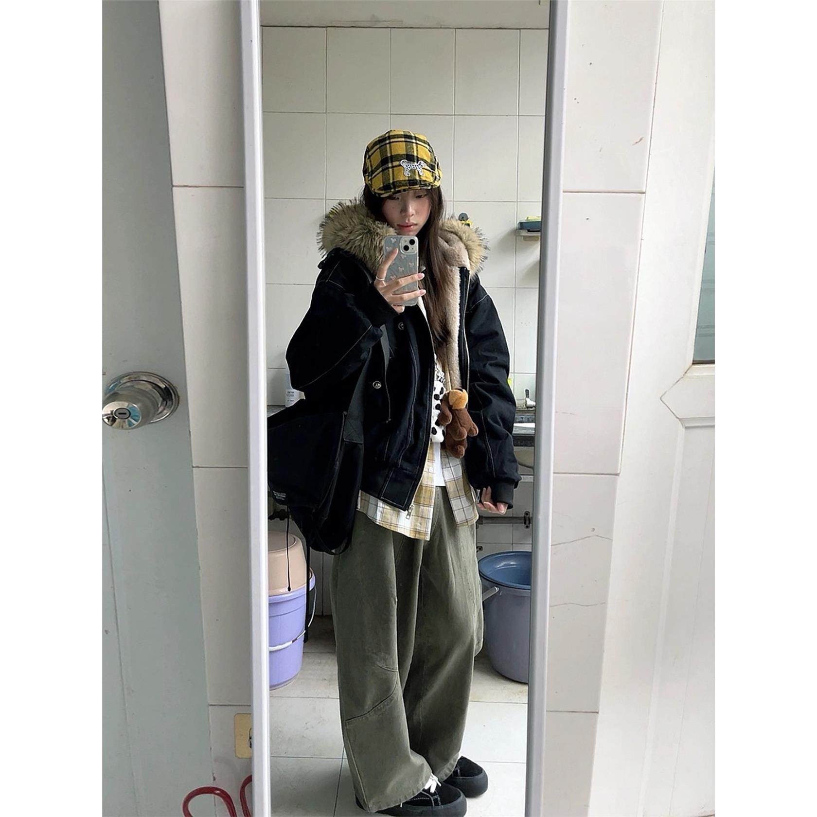 座山雕棉服外套女冬季2025新款棉衣加绒加厚派克服小个子短款棉袄,淘宝优惠券,粉丝福利购,淘宝优惠卷