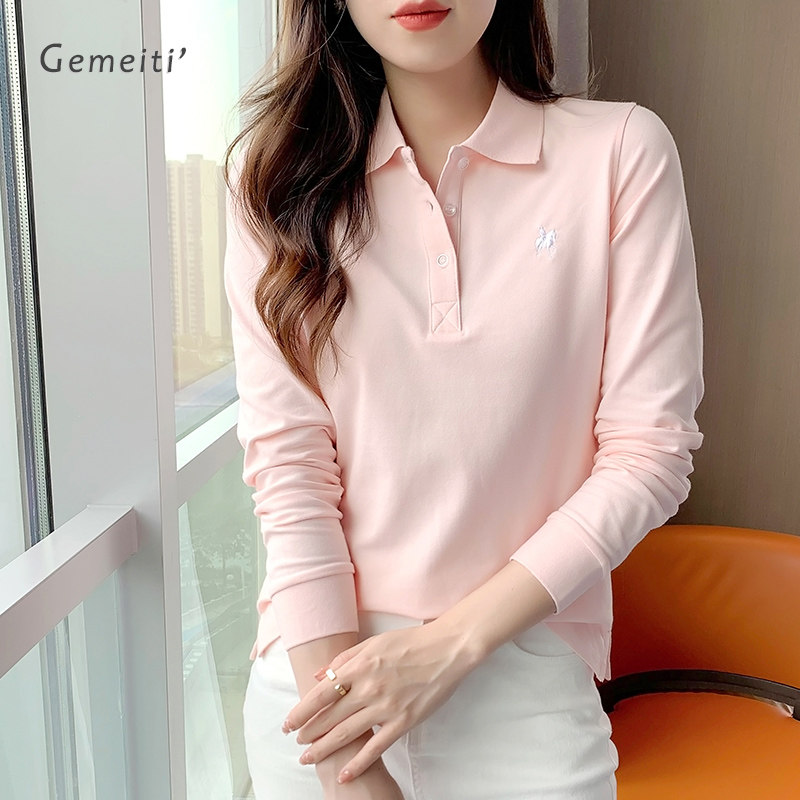 2022春秋季纯棉加大码翻领polo衫 格美缇T恤