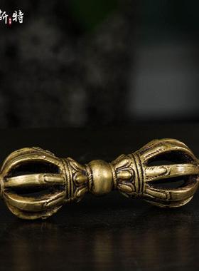特卖高档 密宗供具尼泊尔手工靑铜金刚杵金刚铃 九股金刚铃杵新款