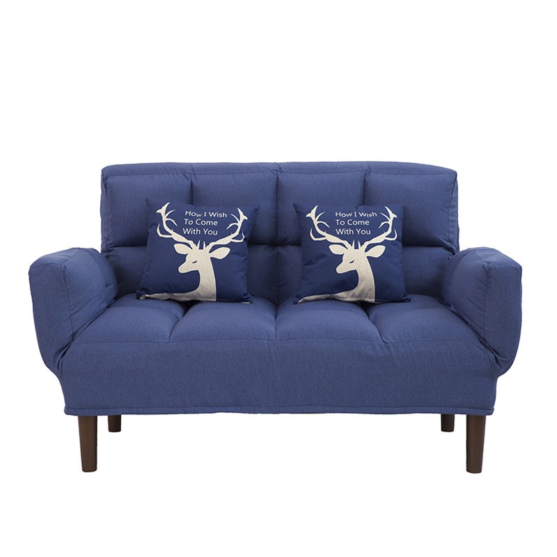 小户型沙发床卧室可折叠拆洗懒人沙发阳台两用双人休闲客厅午休椅 - 图0