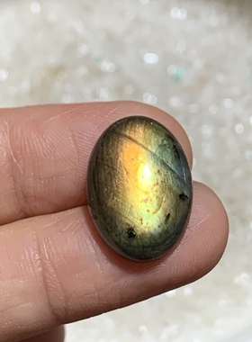 拉长石吊坠裸石椭圆18*13紫彩蓝绿金黄芬兰矿印度料水滴手工DIY