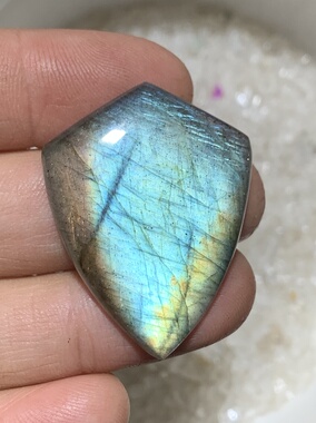 拉长石吊坠饰品菱形34*26方块手工DIY天然灰月光盾牌紫彩蓝黄金绿