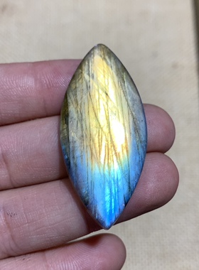 饰品首饰拉长石戒指手工裸石水滴