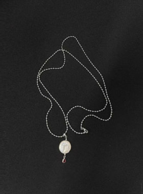 Jennie珍珠水钻毛衣链女银色