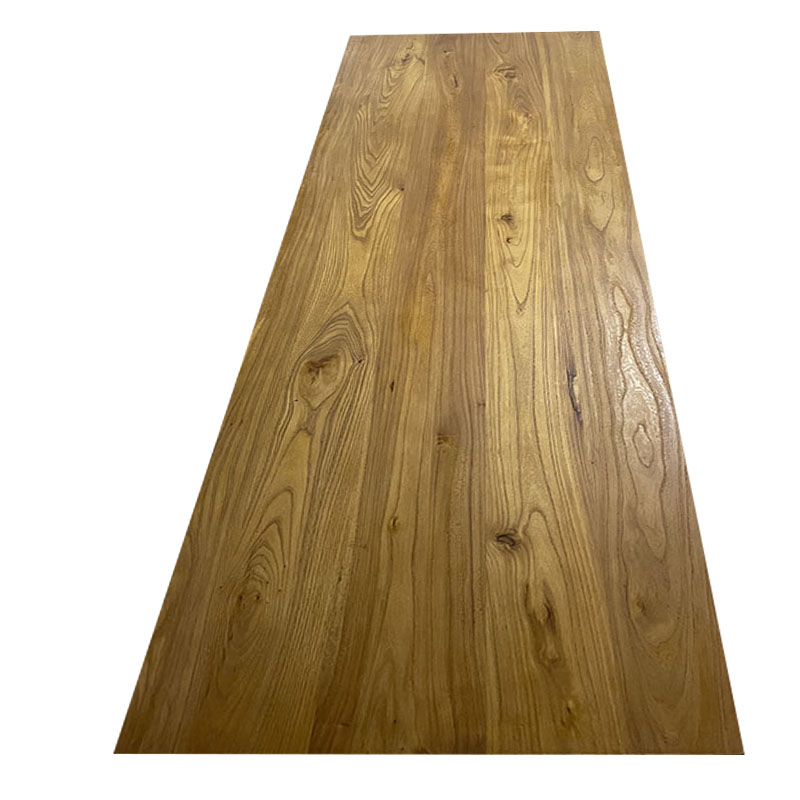 实木榆木桌面简易桌子原木板吧台面定制楼梯板定做飘窗板庭院大门-图3
