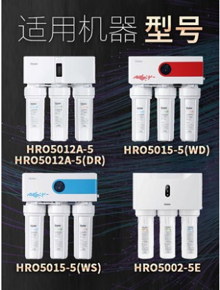 海尔净水器滤芯HRO5012A-5/5015/5002 /5E/DR/WS/WD套装反渗透膜 - 图2