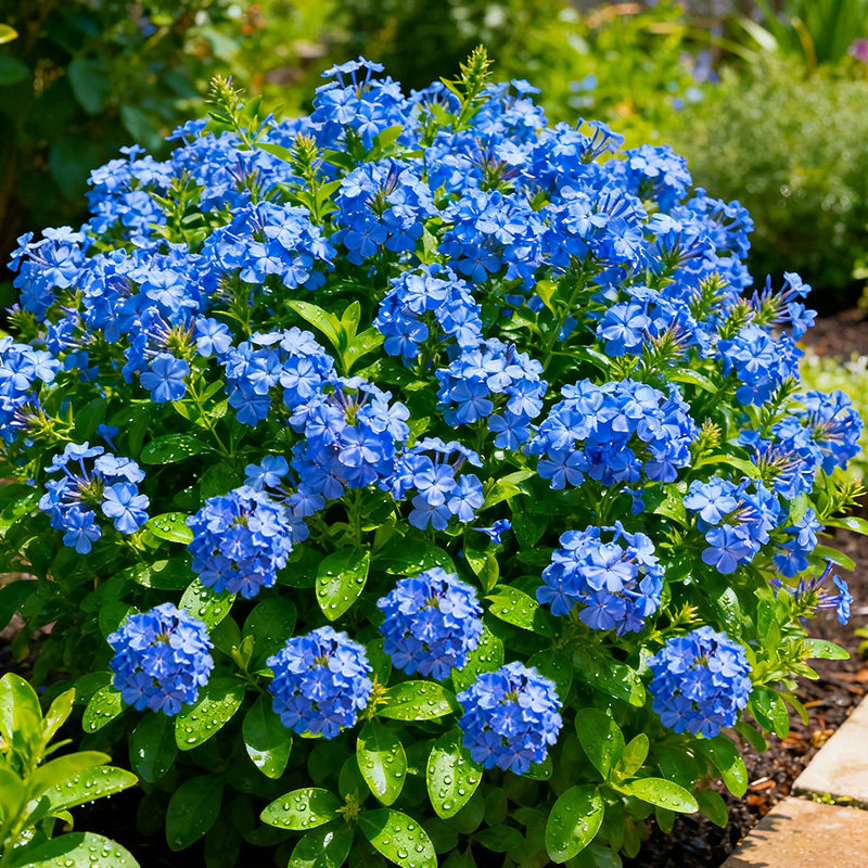 淡雅清新！蓝雪花盆栽大苗棒棒糖花卉耐热室外阳台好养四季开 - 图3