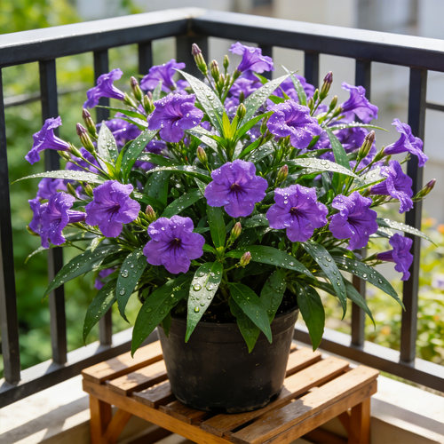 【四季开】翠芦莉盆栽蓝花草阳台庭院多年生耐热耐旱绿植花卉大苗 - 图2