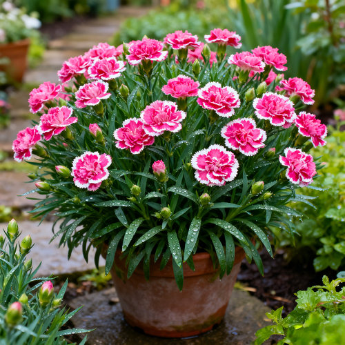 康乃馨盆栽花苗室内花阳台庭院四季开桌面绿植花卉多年生带花苞 - 图3