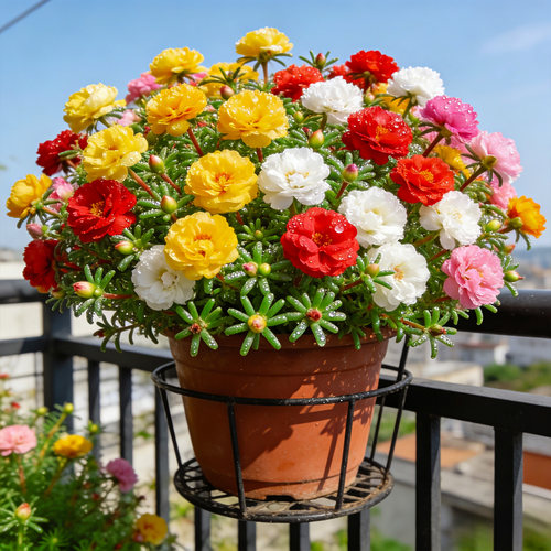 多色组盆更美！重瓣太阳花盆栽苗混色宿根四季好养花卉盆栽带花苞 - 图2