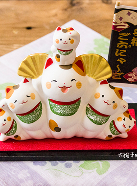 日本进口京都龙虎作陶制达摩摆件