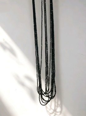 choker尖晶石极细包金锁骨链新品