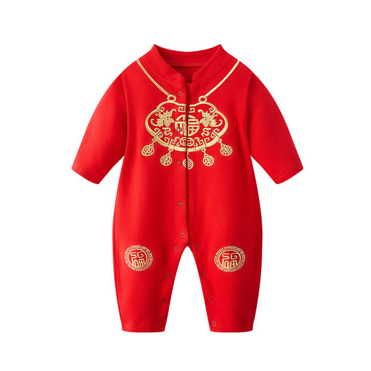 Autumn and winter New Year's dresses for infants and boys aged one year old
