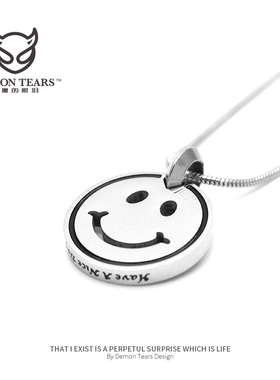 毛衣项链美式笑脸字母lovelife