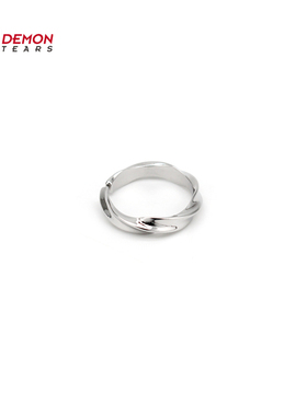 莫比乌斯镀银复古小众设计戒指