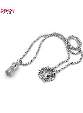 DEMONTEARS小众个性钛钢易拉罐吊坠项链男女潮搭欧美嘻哈街头配饰