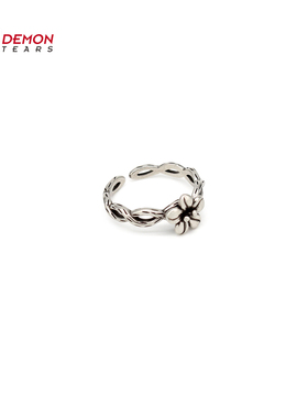 DEMONTEARS木棉花镀银复古戒指