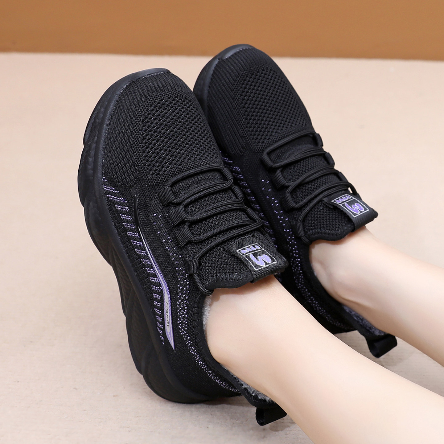 棉鞋女款老北京布鞋冬季飞织软面加绒保暖鞋户外运动休闲妈妈鞋子,淘宝优惠券,粉丝福利购,淘宝优惠卷