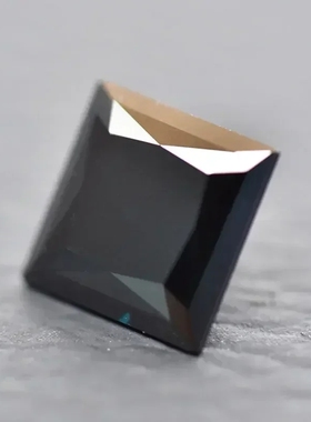 100%正品黑色公主方莫桑钻裸石 带腰码带证书 项链吊坠DIY配石