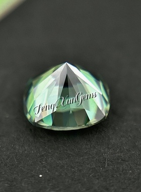 枕形100%莫桑钻深绿色原色裸石肥正方莫桑石过钻笔VVS1首饰主石