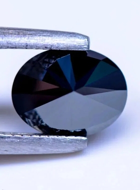 过钻笔有证书有腰码 100%正品莫桑钻蛋形椭圆形黑色裸石 高级感