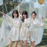 Банный халат для невесты, вечернее платье, свадебное платье, 5 цветов, для подружки невесты, подарок на день рождения