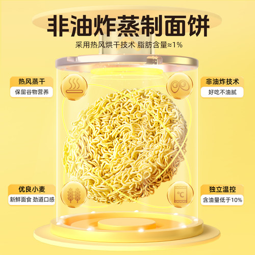 五谷道场非油炸方便面整箱批发面食免煮速食懒人食品混搭泡面袋装 - 图1