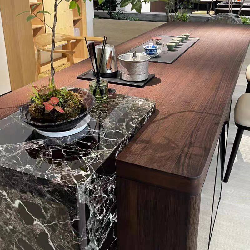 意式极简岩板茶桌2025新款高端茶空间接待实木茶台轻奢现代高级感,淘宝优惠券,粉丝福利购,淘宝优惠卷