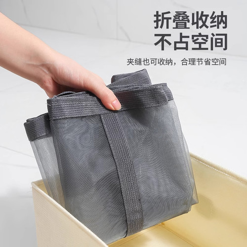 新款脏衣篓家用可折叠大容量硬网布脏衣篮浴室宿舍衣物手提洗衣篮 - 图3