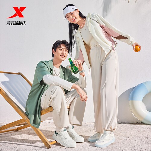 特步轻云2|板鞋男2026夏季新款网面透气小白鞋百搭女鞋休闲运动鞋 - 图1