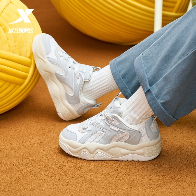 特步吐司鞋男鞋板鞋冬季新款男士革面保暖休闲鞋厚底增高运动鞋子,淘宝优惠券,粉丝福利购,淘宝优惠卷