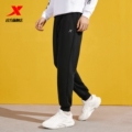 宽松保暖缩脚裤 直筒休闲裤 男裤 百搭男子运动裤 冬季 特步加绒卫裤