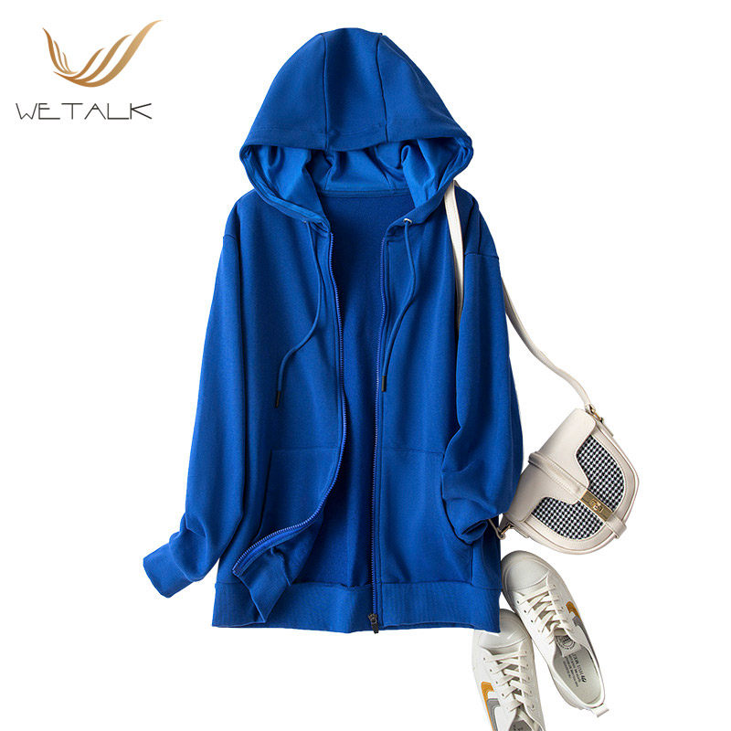 2020新款连帽运动开衫拉链女卫衣 wetalk服饰卫衣/绒衫