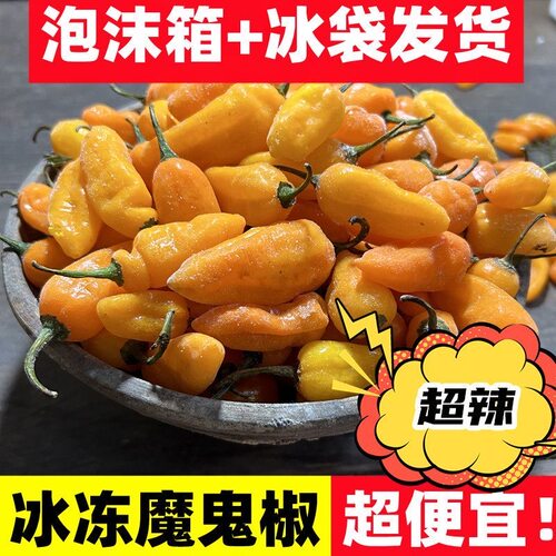 【冰冻魔鬼椒】福建永安黄椒非海南灯笼小米辣剁椒特辣肉片辣椒水 - 图0
