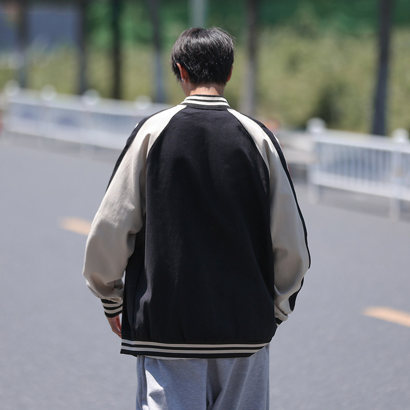 New large size stand collar jacket for men in spring and autumn