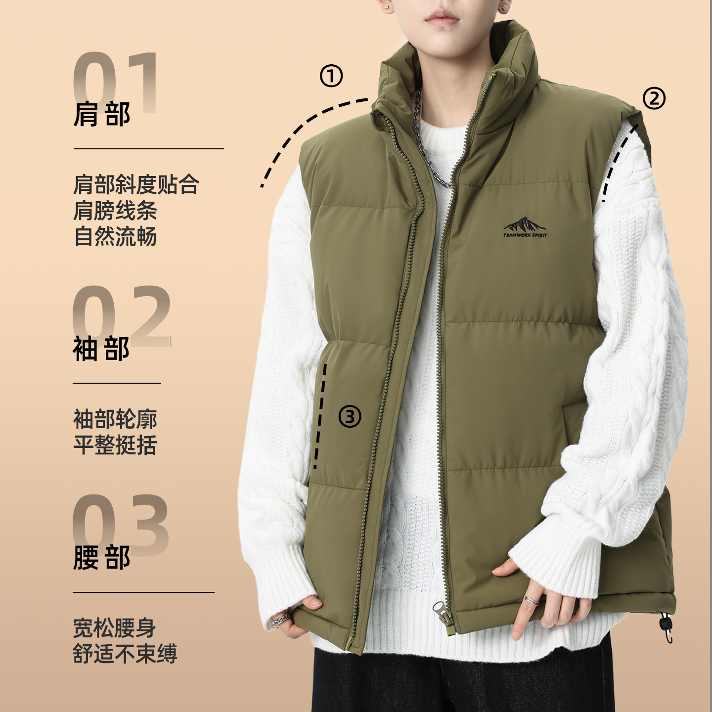 棉马甲男款立领冬季保暖加厚棉服外套青少年胖子加肥加大大码男装,淘宝优惠券,粉丝福利购,淘宝优惠卷