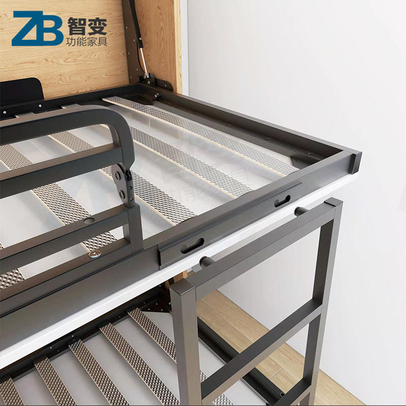 隐形床子母床壁床上下铺定制双层高低可折叠床墨菲儿童隐藏床床架虎窝淘 