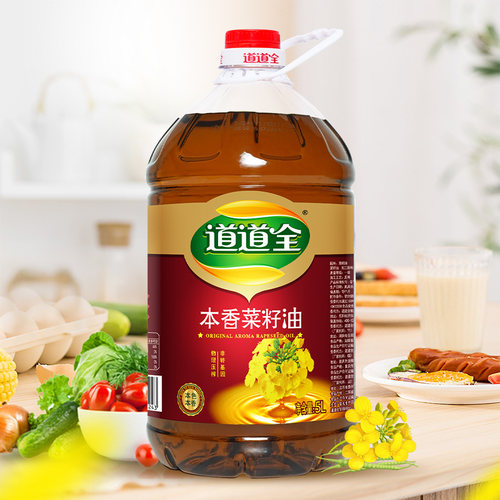 道道全本香菜籽油5L家用桶装 非转基因物理压榨 纯香菜籽油纯正油 - 图0