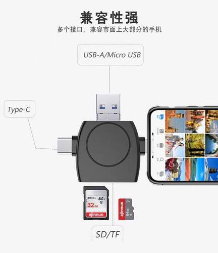 SD卡多功能OTG手机读卡器 单反相机相片传输到手机安卓苹果可用 - 图2
