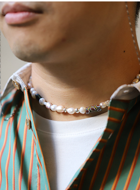 台湾设计师品牌风不规则琉璃项链