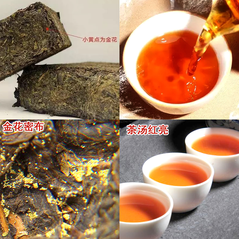 青海老茯砖茶 湘益特制 茯砖酥油茶奶茶300克/块益阳 - 图2