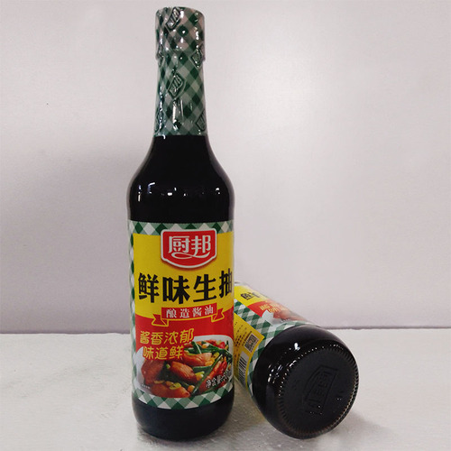 厨邦鲜味生抽500ml酿造酱油炒菜卤味凉拌蒸鱼厨房调料调味品家用