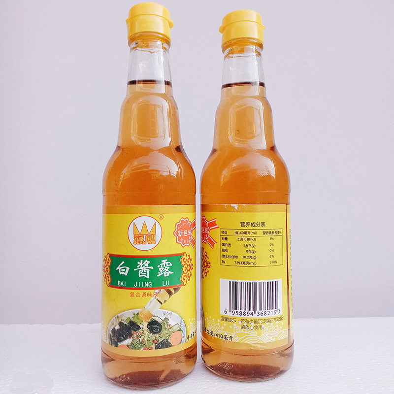 冠威白酱露复合调味液410ml*3原色味极鲜西餐调味汁豉油白酱油 - 图0