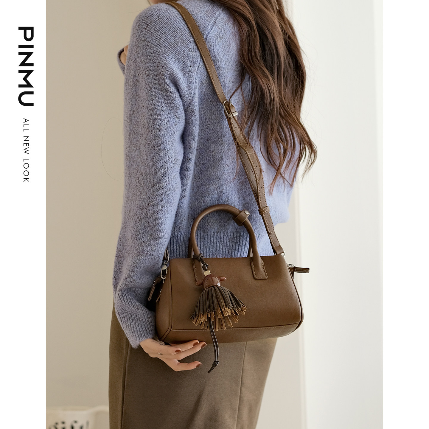 保龄球包包女式2026新款波士顿枕头包小众高级感单肩斜挎包手提包,淘宝优惠券,粉丝福利购,淘宝优惠卷