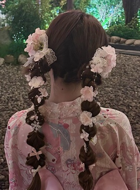 超仙新中式仿真铃兰花朵流苏发夹