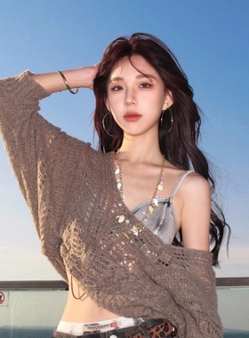 夏日沙滩贝壳海星珍珠项链