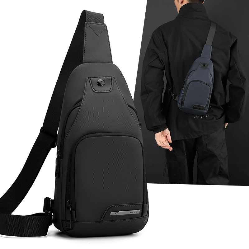 男士胸包多功能单肩包运动骑行小挎包小型背包牛津布多隔层斜挎包,淘宝优惠券,粉丝福利购,淘宝优惠卷