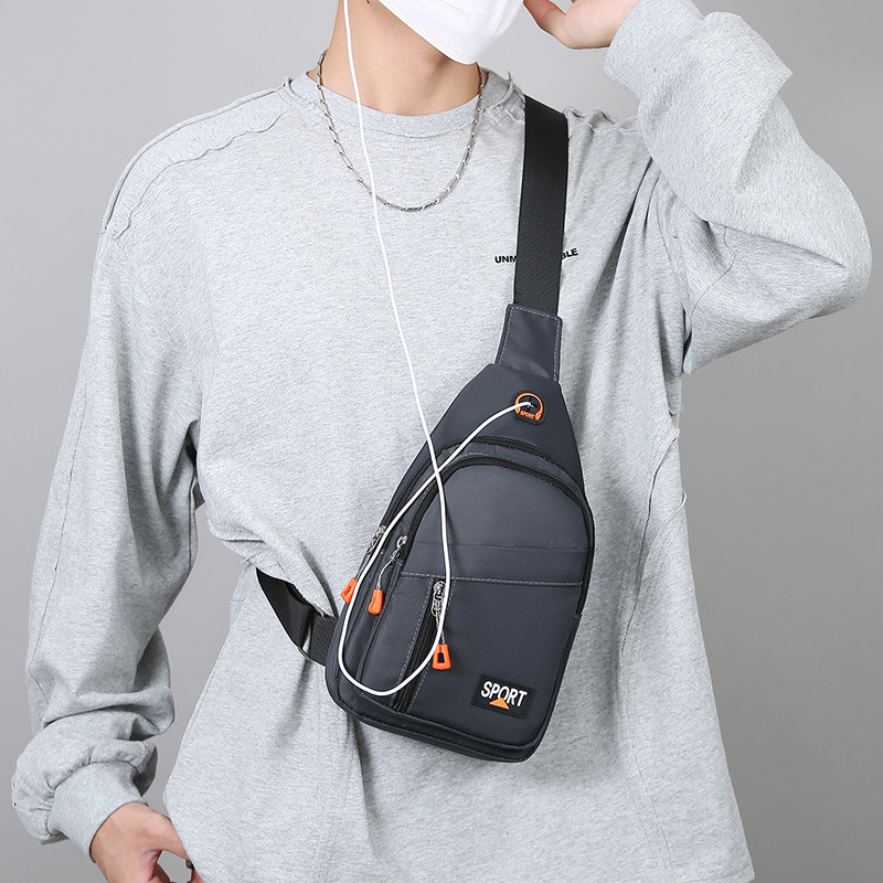 Men's crossbody chest bag waterproof lightweight large capacity shoulder bag portable sports bag 2026 new daily crossbody bag