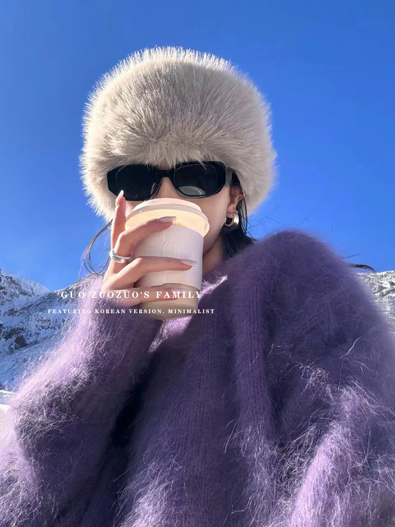 韩国东大门~仿貂毛帽子女冬季高级感显脸小渔夫帽盆帽皮毛一体潮,淘宝优惠券,粉丝福利购,淘宝优惠卷